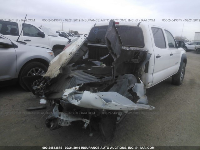 5TFJX4GN9EX029570 - 2014 TOYOTA TACOMA DOUBLE CAB WHITE photo 4