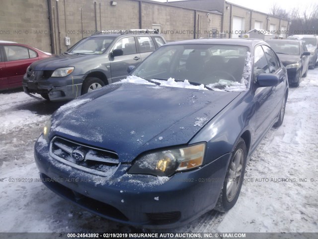 4S3BL616857210642 - 2005 SUBARU LEGACY 2.5I BLUE photo 2