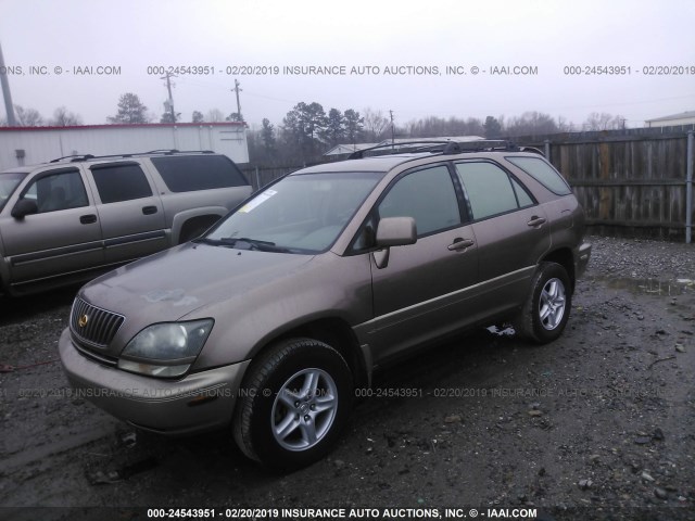 JT6GF10U9X0019797 - 1999 LEXUS RX 300 GOLD photo 2