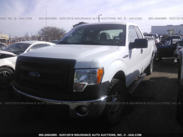 1FTFX1EF0EKF29033 - 2014 FORD F150 SUPER CAB WHITE photo 2