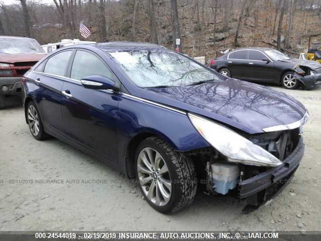 5NPEC4AC0BH133067 - 2011 HYUNDAI SONATA SE/LIMITED BLUE photo 1