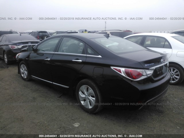 KMHEC4A4XDA084619 - 2013 HYUNDAI SONATA HYBRID BLACK photo 3