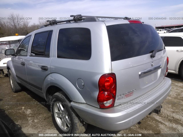 1D4HB48N26F146820 - 2006 DODGE DURANGO SLT SILVER photo 3