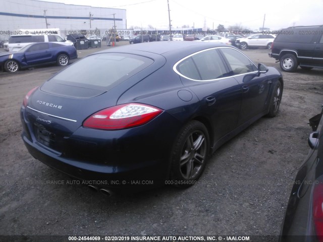 WP0AB2A71AL065560 - 2010 PORSCHE PANAMERA BLUE photo 4