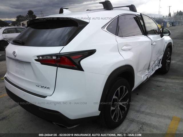 JTJYARBZ7H2083343 - 2017 LEXUS NX 200T/BASE/F SPORT WHITE photo 4