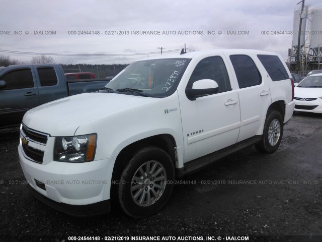 1GNFK13598R273499 - 2008 CHEVROLET TAHOE K1500 HYBRID WHITE photo 2