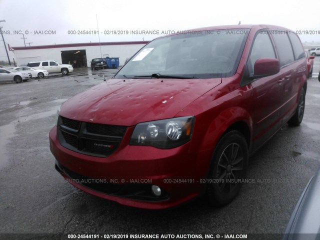 2C4RDGCG1FR704316 - 2015 DODGE GRAND CARAVAN SXT RED photo 2