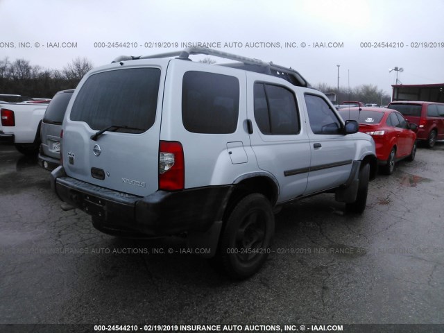 5N1ED28T53C656133 - 2003 NISSAN XTERRA XE/SE SILVER photo 4