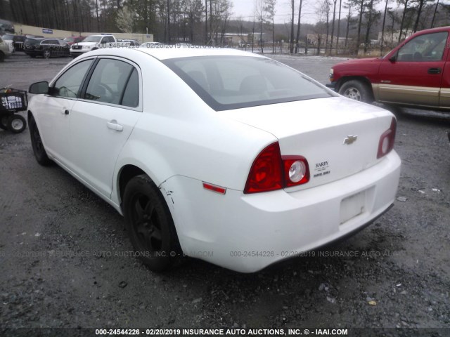 1G1ZA5EUXCF355099 - 2012 CHEVROLET MALIBU LS WHITE photo 3