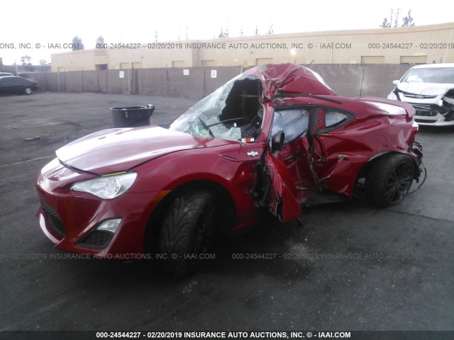 JF1ZNAA18D2727781 - 2013 TOYOTA SCION FR-S RED photo 2