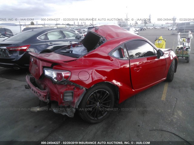 JF1ZNAA18D2727781 - 2013 TOYOTA SCION FR-S RED photo 4