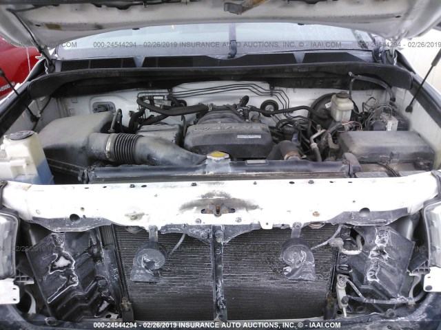 5TFLT52147X003346 - 2007 TOYOTA TUNDRA WHITE photo 10