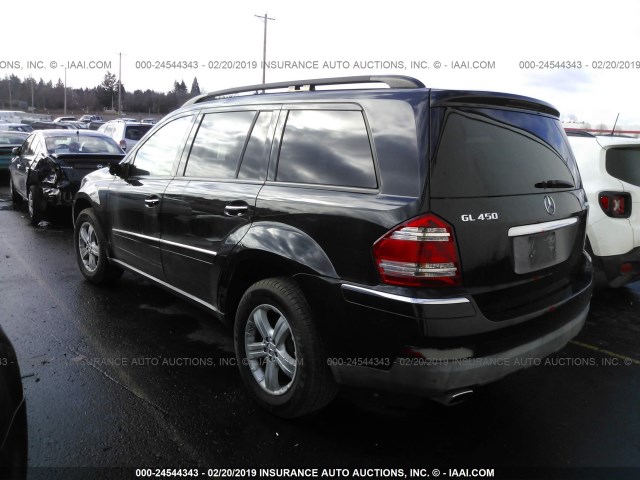 4JGBF71E57A183163 - 2007 MERCEDES-BENZ GL 450 4MATIC BLACK photo 3