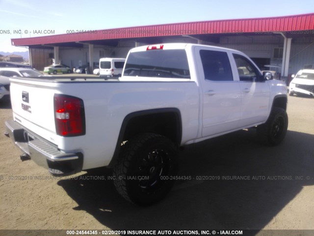 3GTU2UEC3FG245384 - 2015 GMC SIERRA K1500 SLE WHITE photo 4