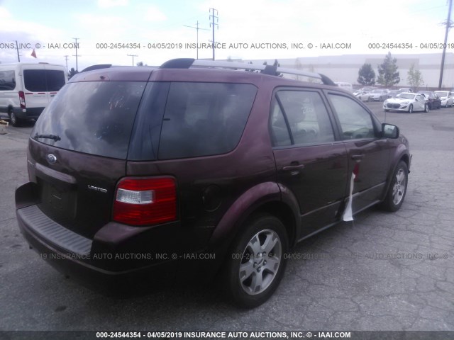 1FMDK03156GA41803 - 2006 FORD FREESTYLE LIMITED BURGUNDY photo 4