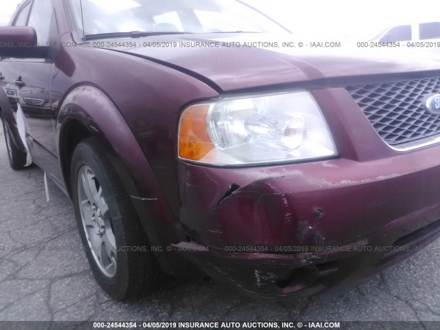 1FMDK03156GA41803 - 2006 FORD FREESTYLE BURGUNDY photo 6