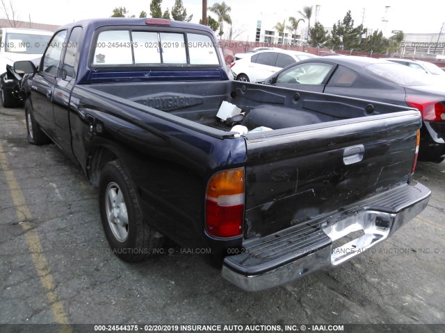 4TAUN53B0SZ064174 - 1995 TOYOTA TACOMA XTRACAB BLUE photo 3