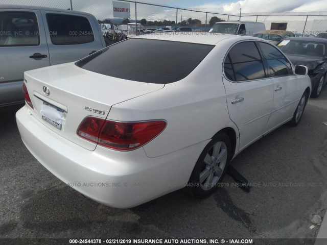 JTHBA30G755100741 - 2005 LEXUS ES 330 WHITE photo 4