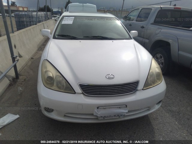 JTHBA30G755100741 - 2005 LEXUS ES 330 WHITE photo 6