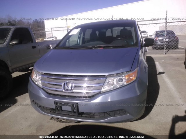 5FNRL5H66CB067504 - 2012 HONDA ODYSSEY EXL BLUE photo 6