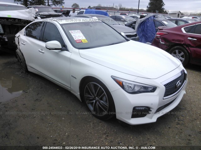 JN1AV7AP3FM790974 - 2015 INFINITI Q50 HYBRID PREMIUM/SPORT WHITE photo 1