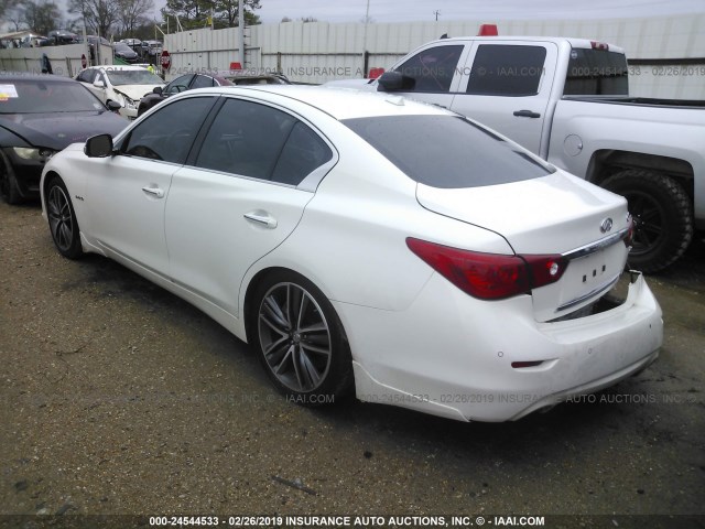 JN1AV7AP3FM790974 - 2015 INFINITI Q50 HYBRID PREMIUM/SPORT WHITE photo 3