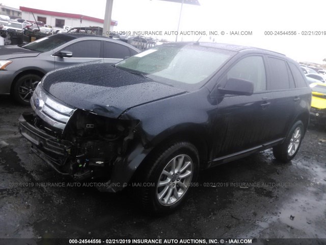 2FMDK3JCXABA26784 - 2010 FORD EDGE SEL BLUE photo 2