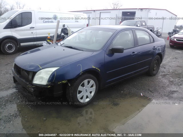 3FAFP06Z76R188980 - 2006 FORD FUSION S BLUE photo 2