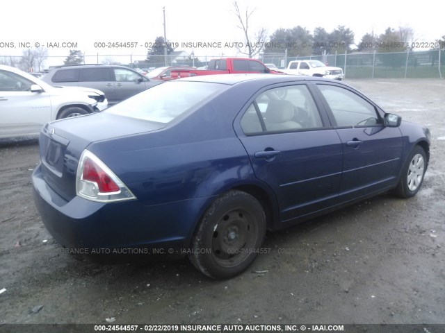 3FAFP06Z76R188980 - 2006 FORD FUSION S BLUE photo 4