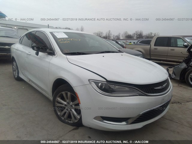 1C3CCCAB8FN722337 - 2015 CHRYSLER 200 LIMITED WHITE photo 1