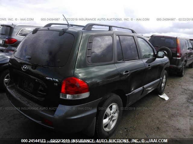 KM8SC13D46U100331 - 2006 HYUNDAI SANTA FE GLS/LIMITED GREEN photo 4