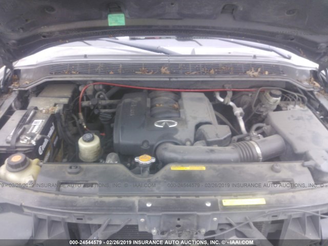 5N3AA08A86N801112 - 2006 INFINITI QX56 GRAY photo 10