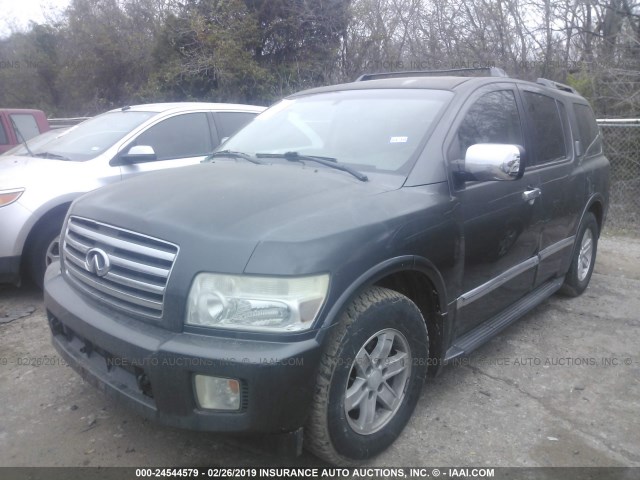 5N3AA08A86N801112 - 2006 INFINITI QX56 GRAY photo 2