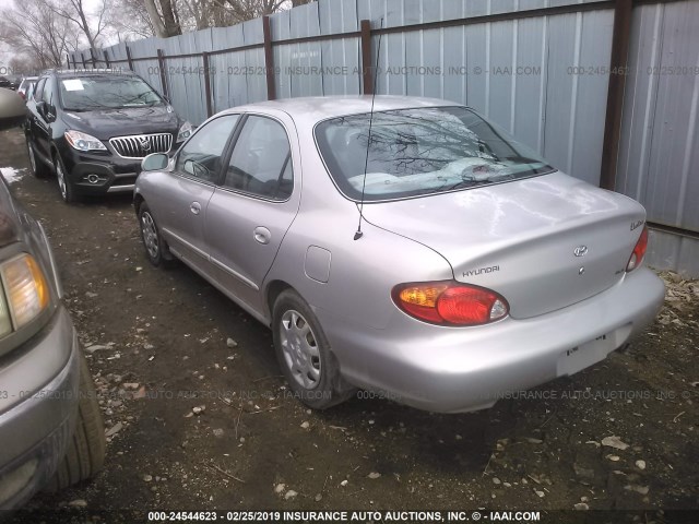 KMHJF35F9YU051451 - 2000 HYUNDAI ELANTRA GLS SILVER photo 3