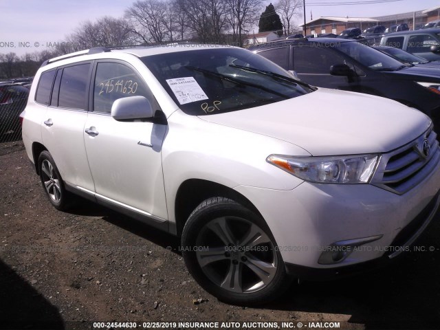 5TDDK3EH2BS077951 - 2011 TOYOTA HIGHLANDER LIMITED WHITE photo 1