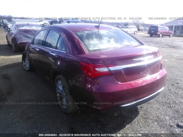 1C3CCBCG5DN654854 - 2013 CHRYSLER 200 LIMITED RED photo 3