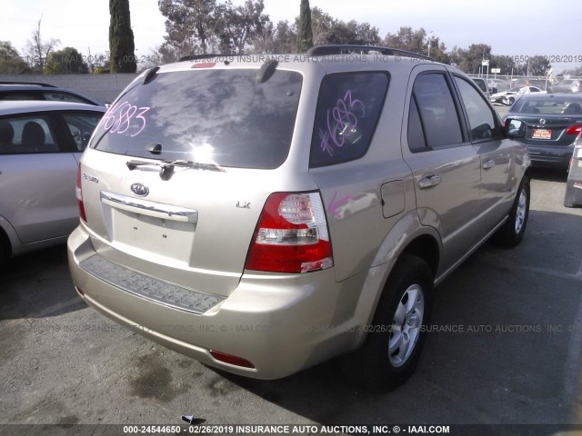 KNDJD735485764778 - 2008 KIA SORENTO EX/LX GOLD photo 4