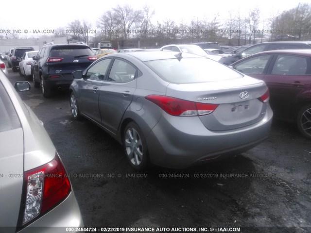 KMHDH4AE5BU160071 - 2011 HYUNDAI ELANTRA GLS/LIMITED GRAY photo 3