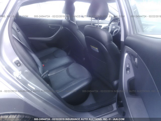 KMHDH4AE5BU160071 - 2011 HYUNDAI ELANTRA GLS/LIMITED GRAY photo 8