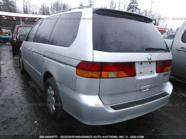 2HKRL18912H575737 - 2002 HONDA ODYSSEY EXL SILVER photo 3