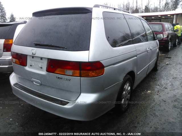 2HKRL18912H575737 - 2002 HONDA ODYSSEY EXL SILVER photo 4