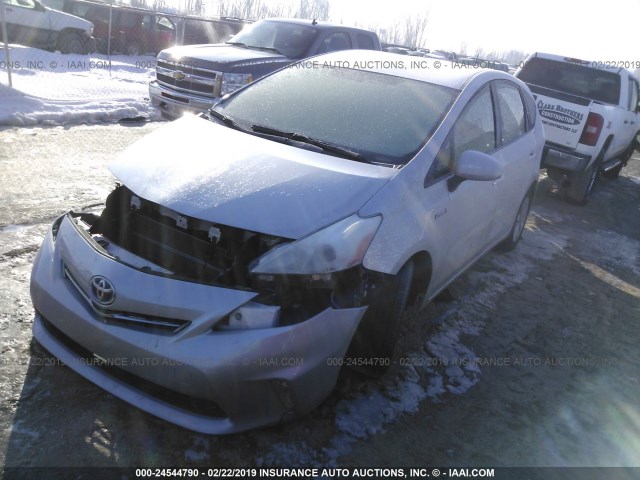 JTDZN3EU6C3125139 - 2012 TOYOTA PRIUS V SILVER photo 2