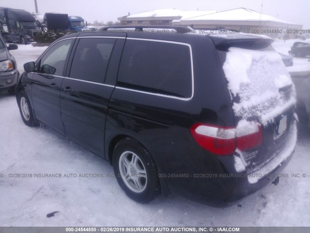 5FNRL38897B059800 - 2007 HONDA ODYSSEY TOURING BLACK photo 3