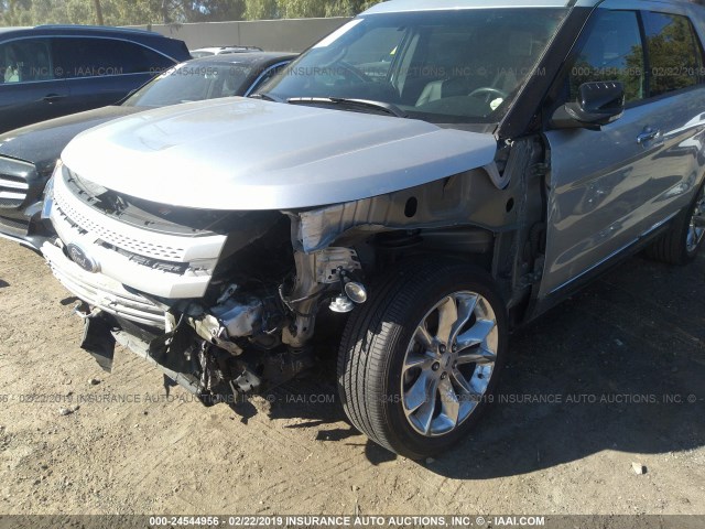 1FM5K7D82EGC24180 - 2014 FORD EXPLORER XLT SILVER photo 6