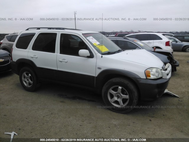 4F2CZ04105KM50619 - 2005 MAZDA TRIBUTE S WHITE photo 1