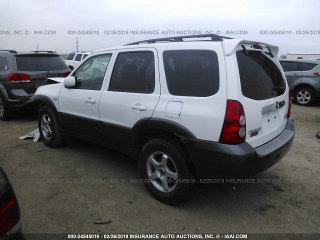 4F2CZ04105KM50619 - 2005 MAZDA TRIBUTE S WHITE photo 3