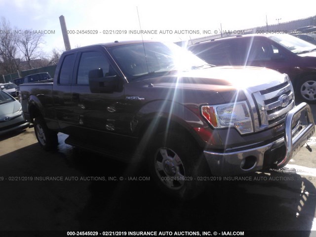 1FTEX1EM5CFA77256 - 2012 FORD F150 SUPER CAB BROWN photo 1