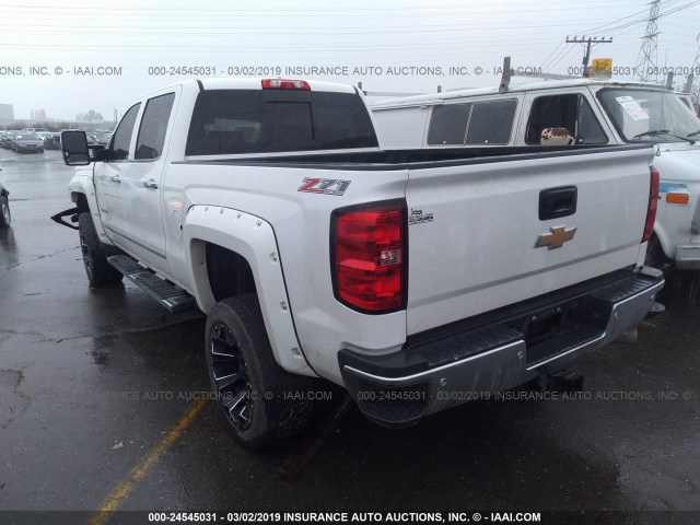 1GC1KWE85FF625239 - 2015 CHEVROLET SILVERADO K2500 HEAVY DUTY LTZ WHITE photo 3