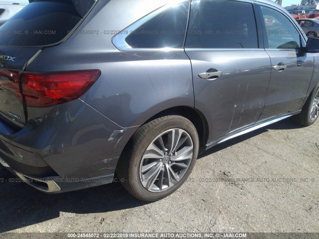 5FRYD4H79HB028861 - 2017 ACURA MDX TECHNOLOGY GRAY photo 6