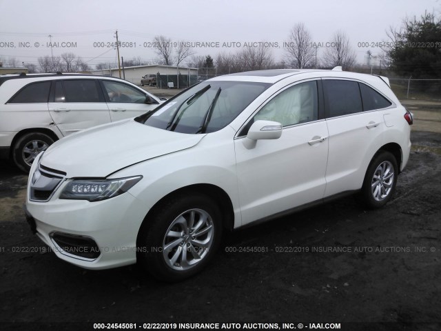 5J8TB3H35HL007397 - 2017 ACURA RDX WHITE photo 2